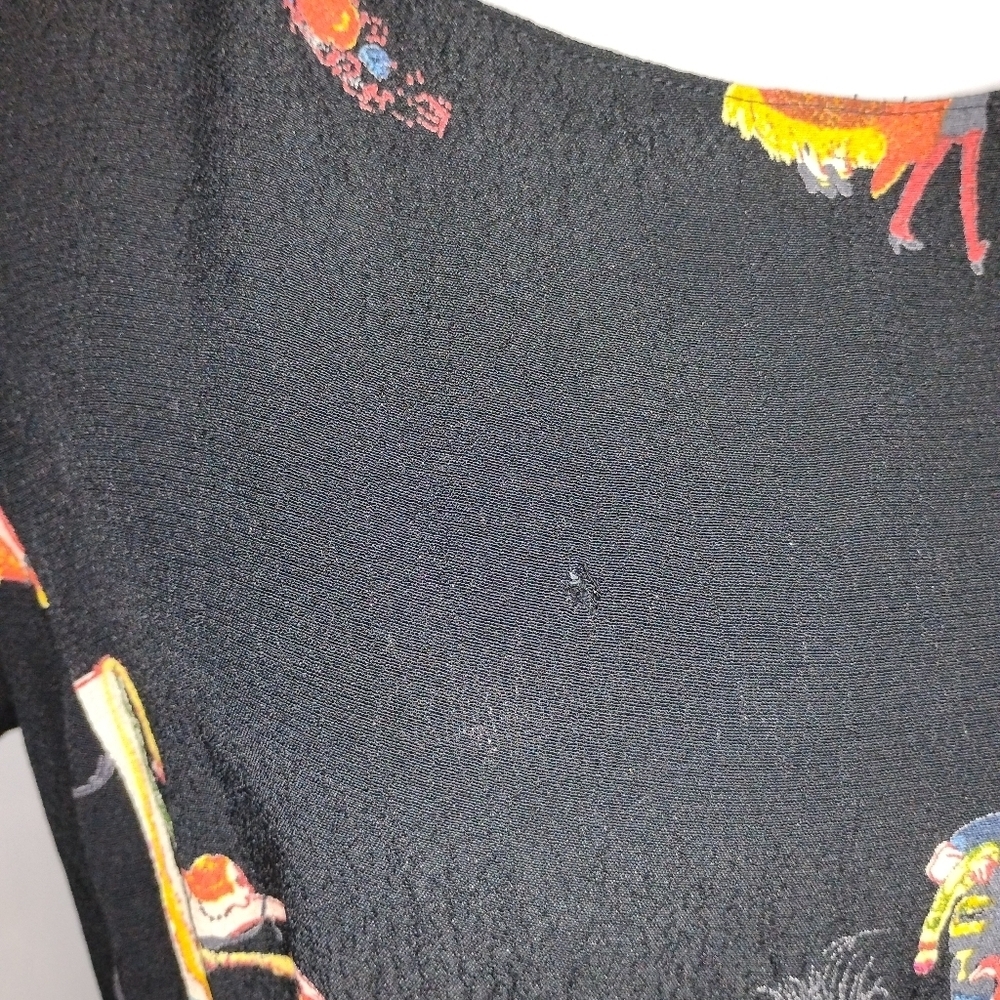 VINTAGE DOROTHY SCHOELEN RAYON CREPE MAXI DRESS - Picture 9 of 10